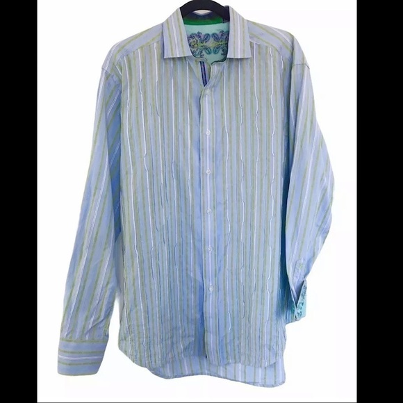 Robert Graham Other - Robert Graham Textured Striped Dress Shirt Cuffs
